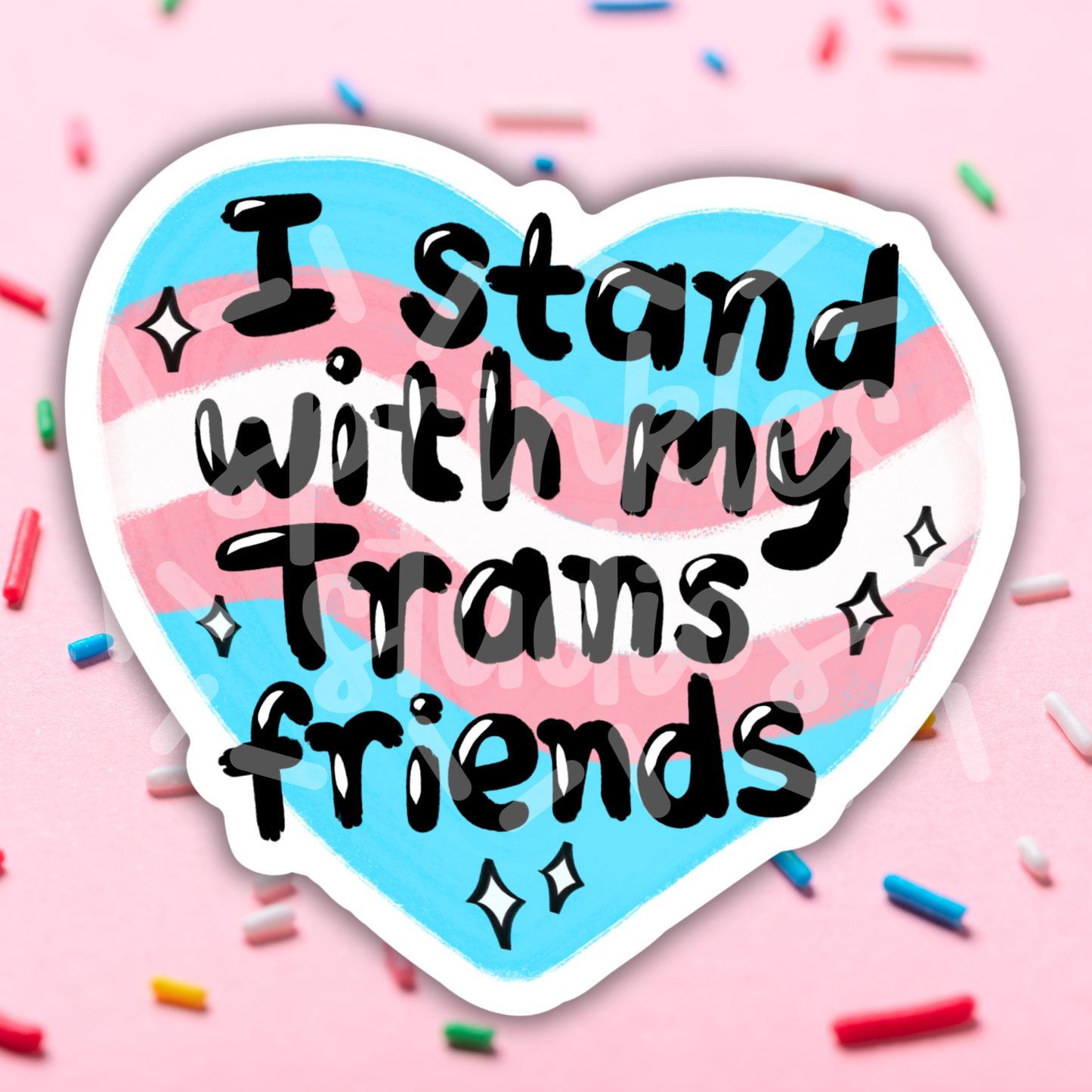 Trans Friends Vinyl Sticker
