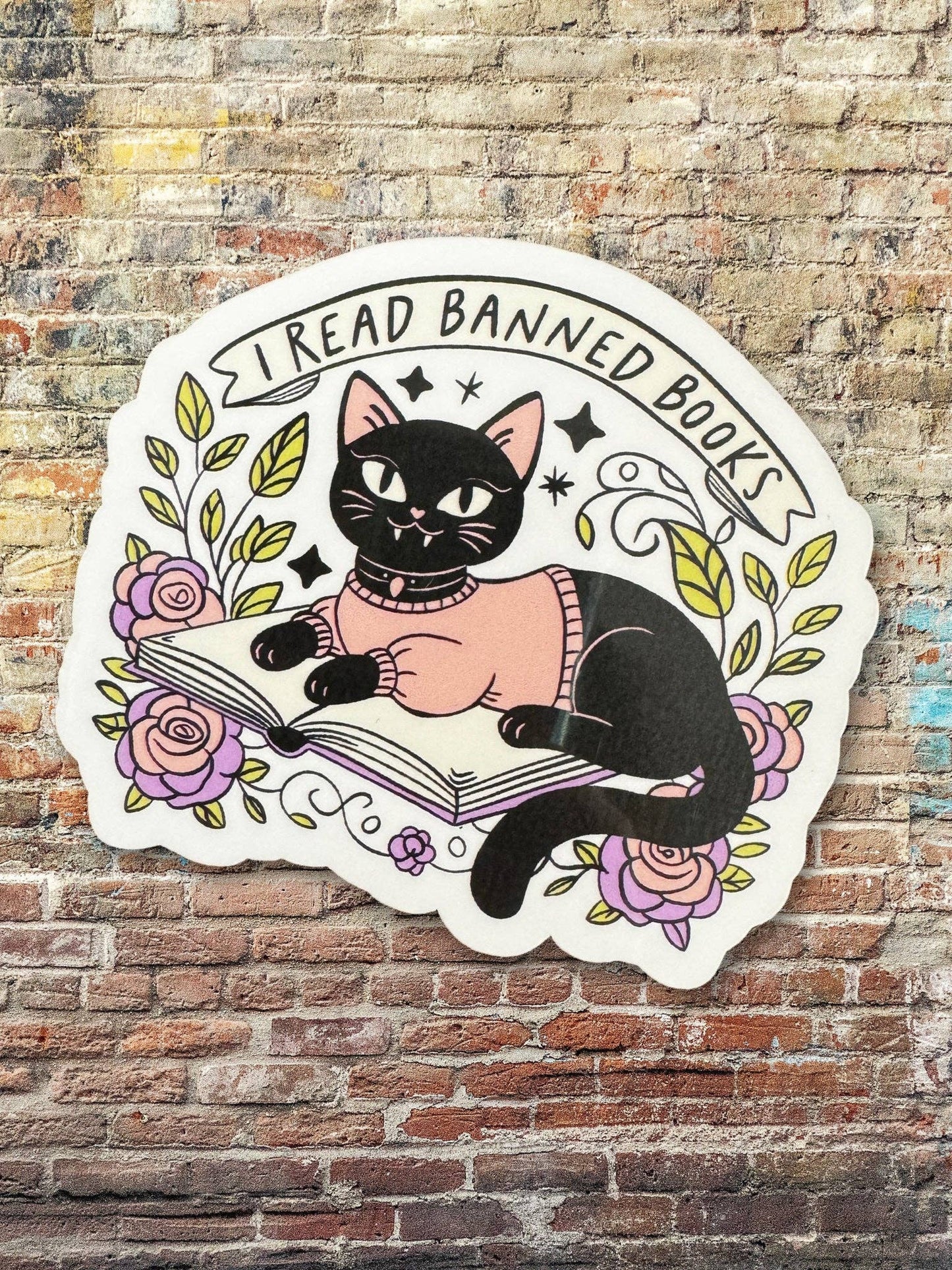 Read Banned Books Vinyl Sticker
