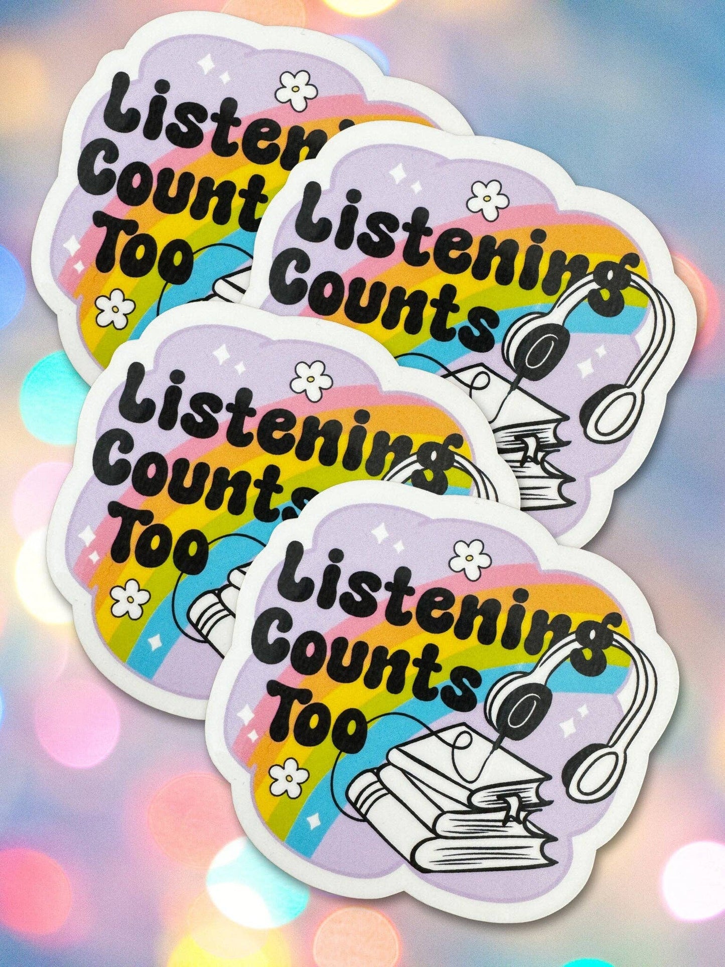 Listening Counts Too Vinyl Sticker