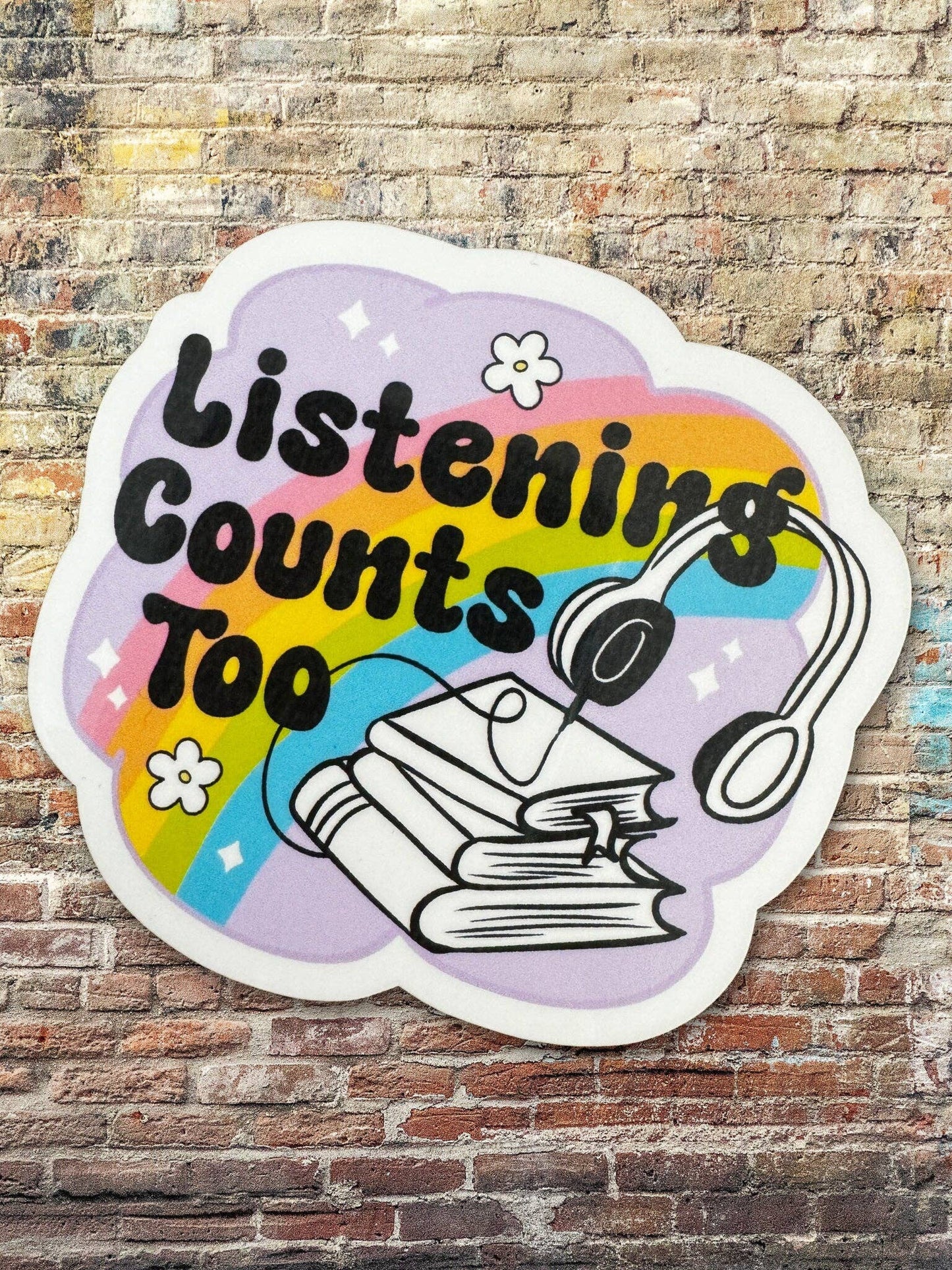 Listening Counts Too Vinyl Sticker